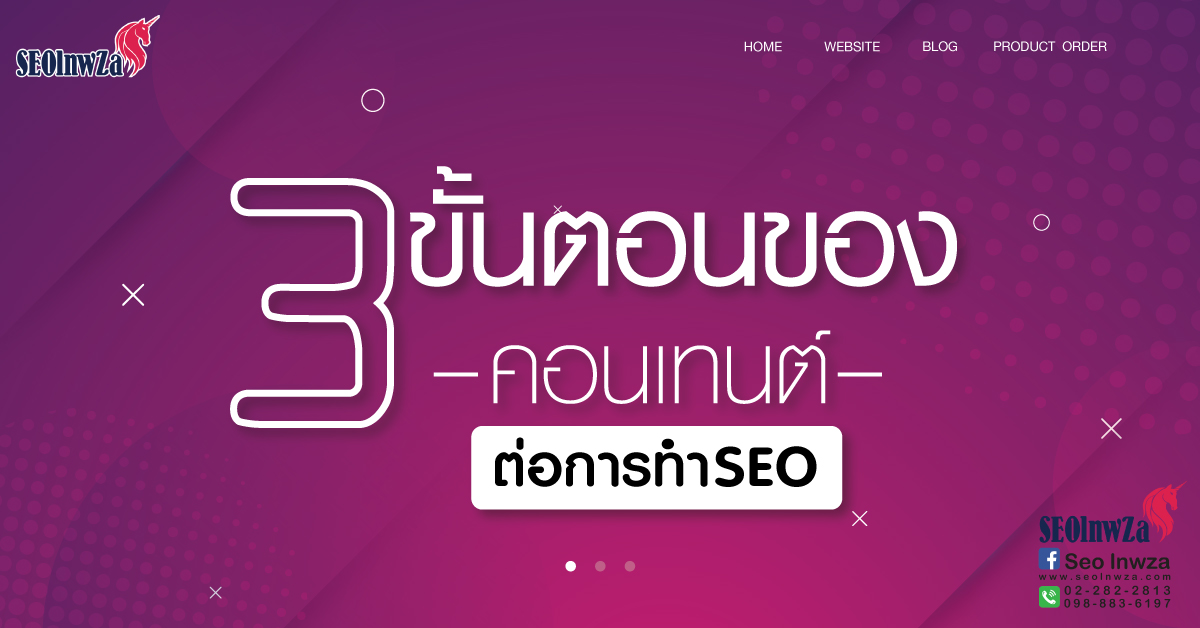 3 ขั้นตอนของ Content ต่อการทำ SEO