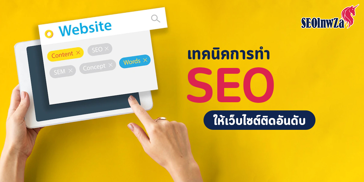 เทคนิคการทำ SEO ให้  เว็บไซต์ ติดอันดับ