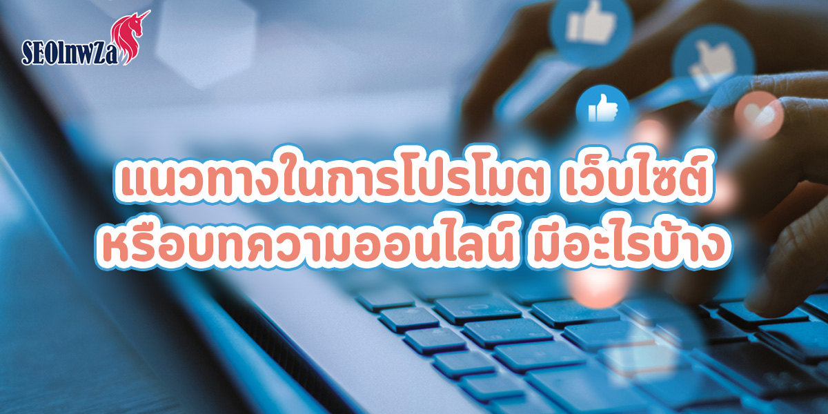 แนวทางในการโปรโมต เว็บไซต์หรือบทความออนไลน์ มีอะไรบ้าง